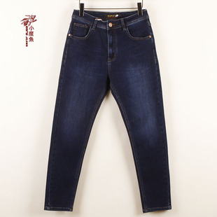 秋冬弹力宽松高腰潮男牛仔裤 小魔鱼专柜正品 338871M07BC绣花垮裤