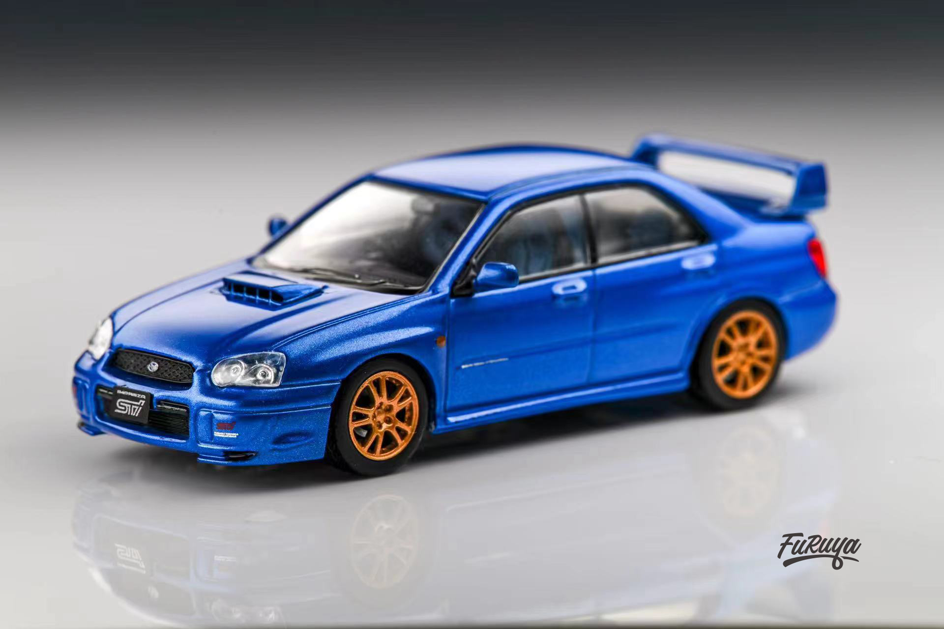 【欧文】Furuya 1:64斯巴鲁翼豹 WRX STi 8代拉力蓝合金车模