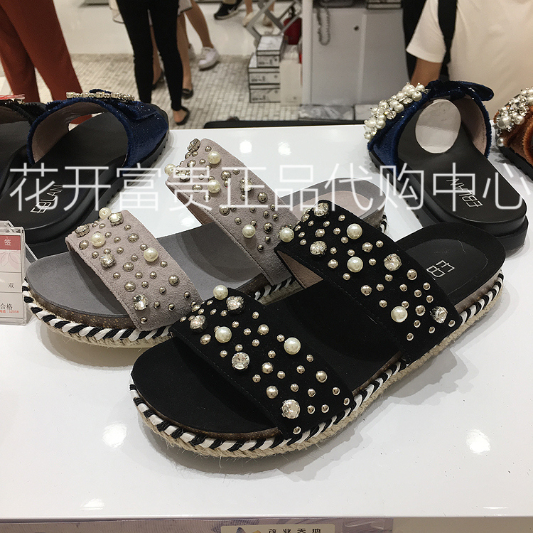 國內代購EBLAN/伊伴涼鞋2018新款專柜正品女鞋8303483涼拖時尚