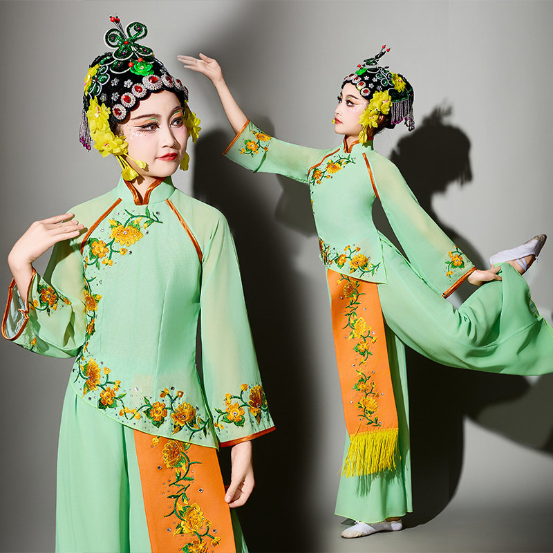 儿童古典舞民族扇子舞花旦戏曲秧歌演出服女桃李杯春闺梦舞蹈服装