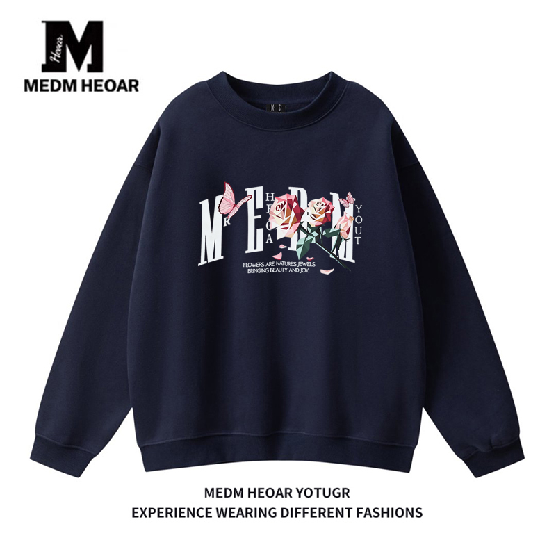 【MEDM】折纸玫瑰花圆领卫衣