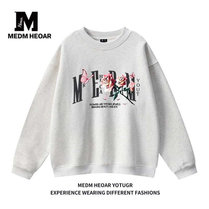 【MEDM】折纸玫瑰花圆领卫衣