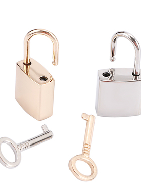 黑色银箱包锁宿舍锁柜门锁迷你挂锁健身房家用小锁头可爱金属真锁