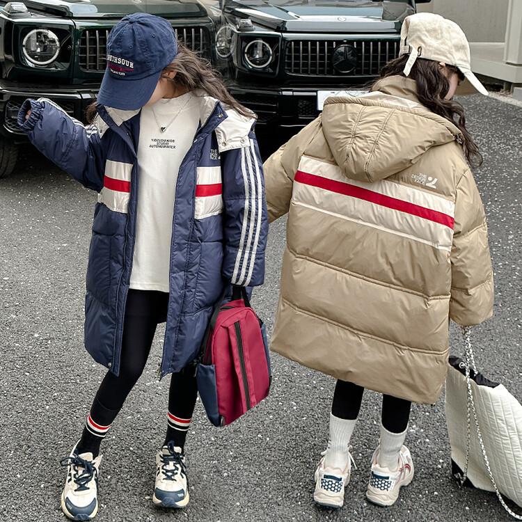 中长加厚羽绒服艾菲贝儿女生学生