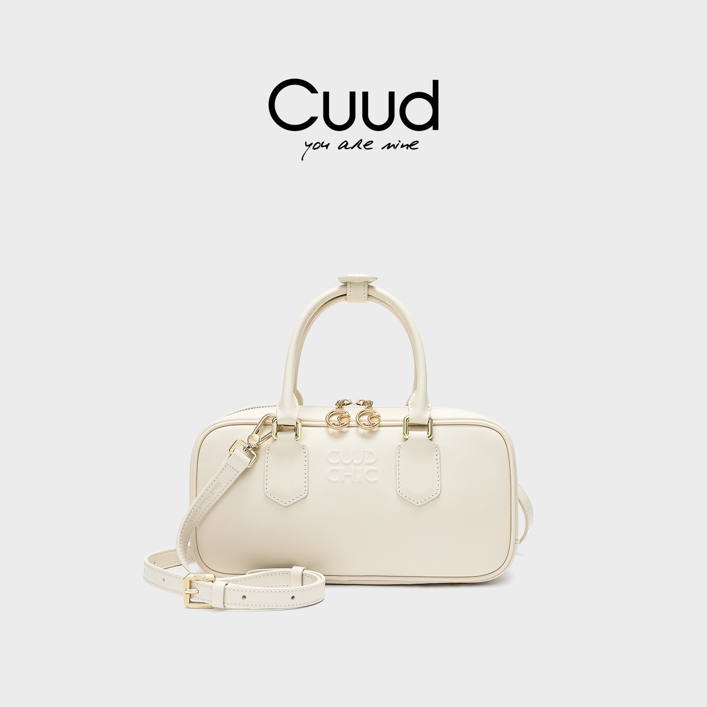 【专柜】Cuud波士顿保龄球包包女士2026新款手提包真皮单肩枕头