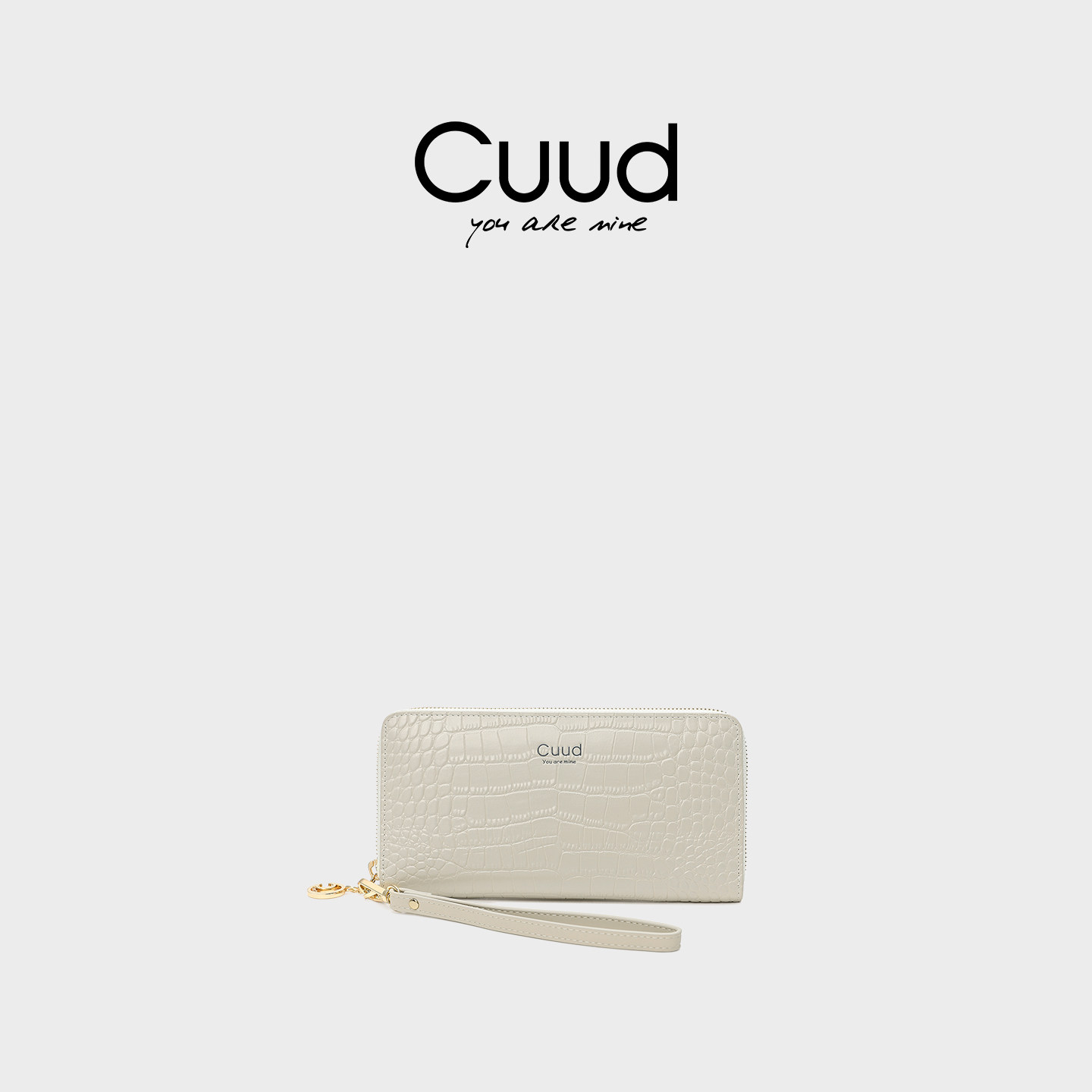 情人节礼物Cuud女士钱包手腕包鳄鱼纹长款钱夹拉链多功能零钱包手