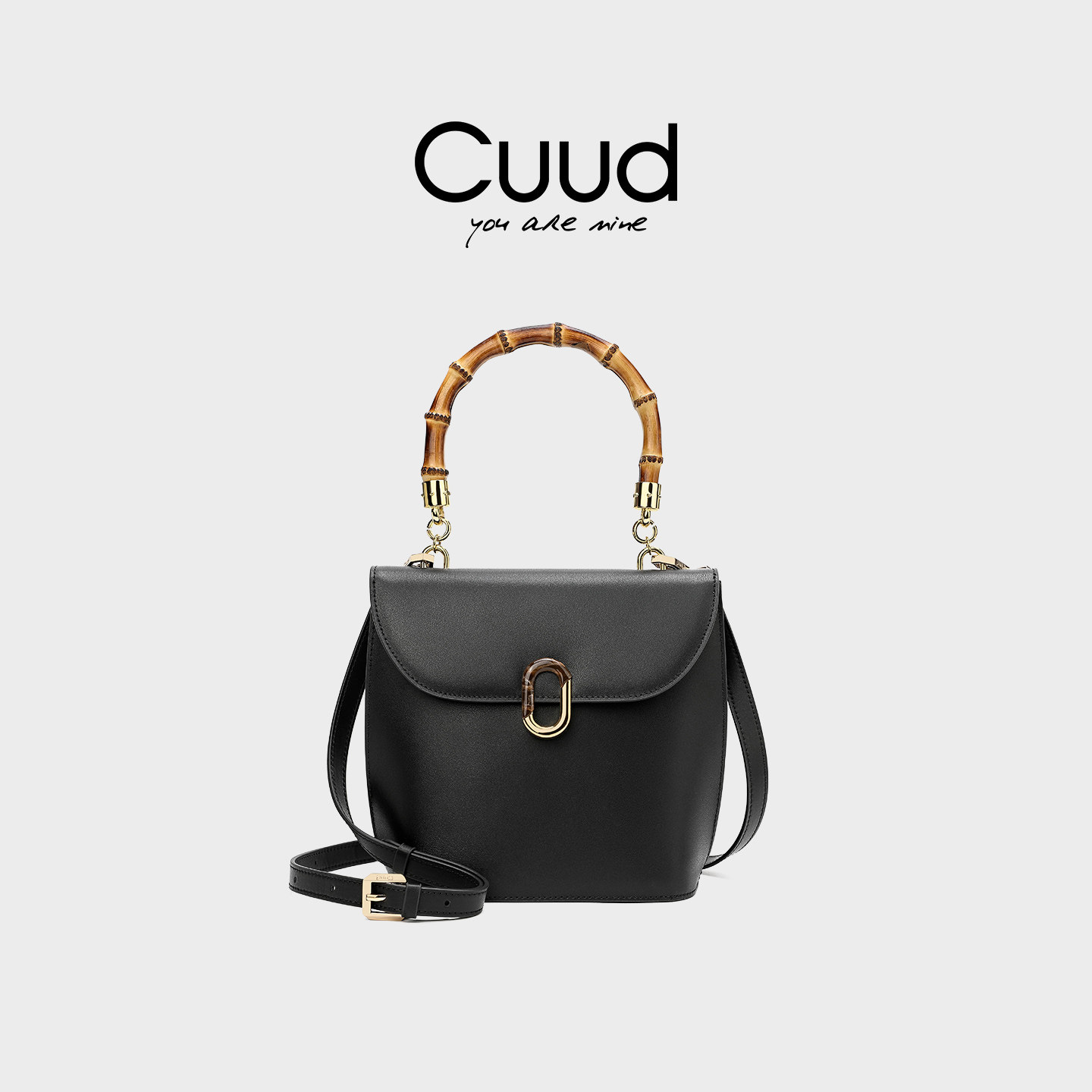 【专柜】Cuud女包2026新款单肩斜挎手拎手提包简约牛皮女式小包