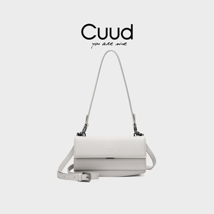 【专柜】Cuud白色包包女腋下包2026冬百搭女斜挎包牛皮简约女包