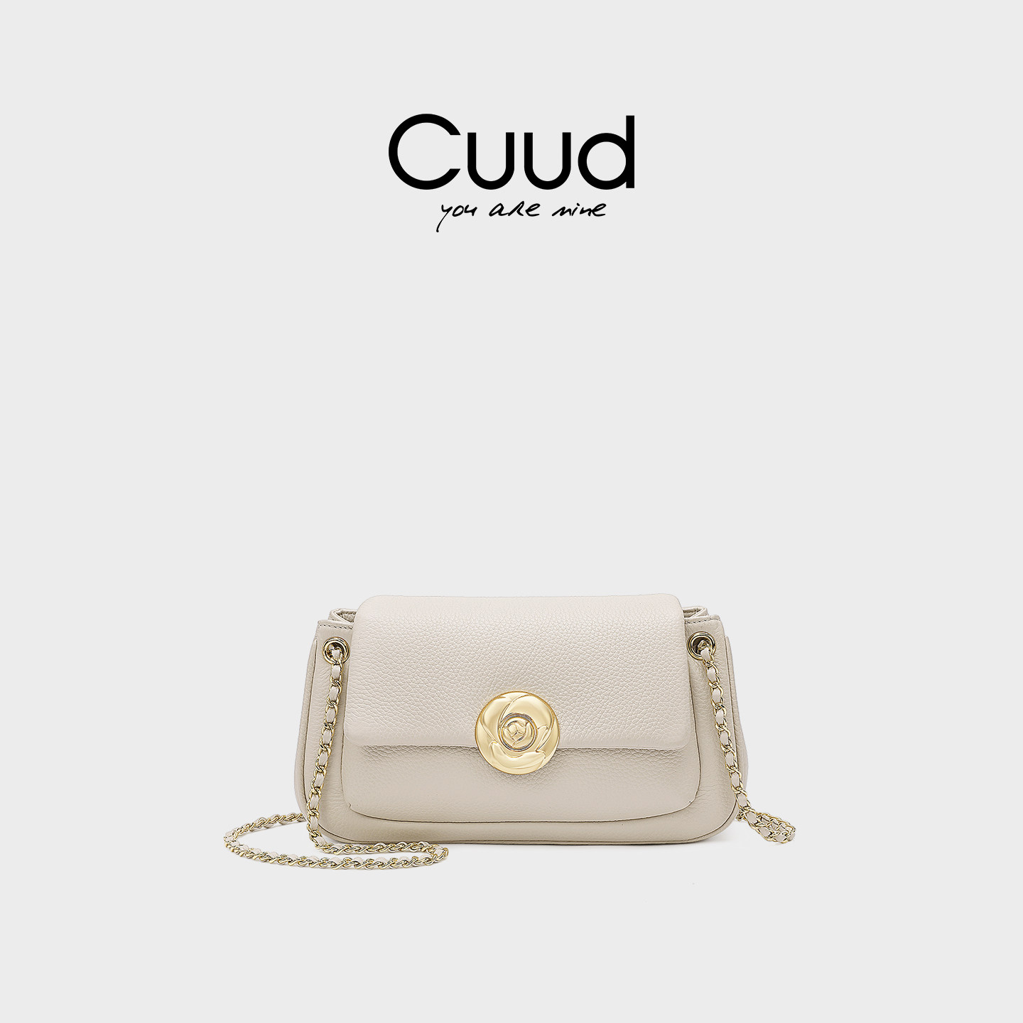 情人节礼物Cuud冬季软皮包2026新款高级链条女包头层牛皮单肩斜挎