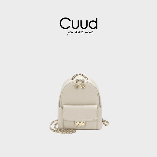 轻奢头层牛皮双肩包小背包女Cuud
