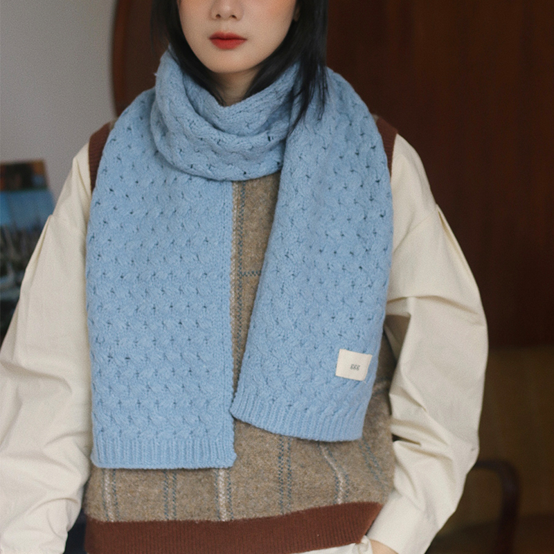 秋冬ggg贴标韩版学院风围巾围脖