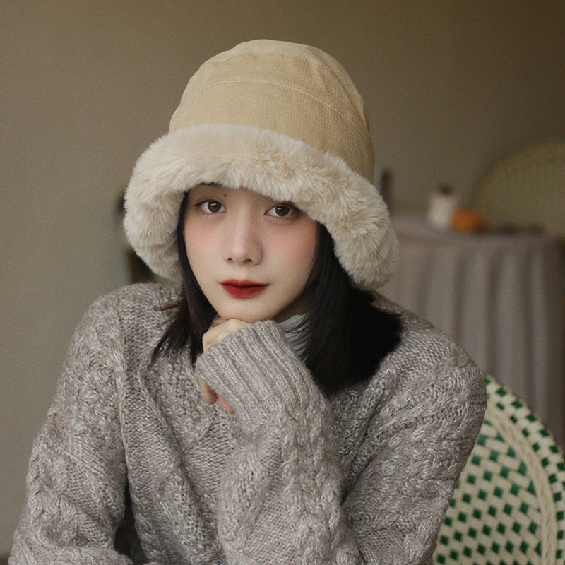 很厚实！毛绒渔夫帽女冬保暖防风加绒护耳盆帽东北防风包头保暖帽,服饰配件/皮带/帽子/围巾,帽子,淘宝优惠券,粉丝福利购,淘宝优惠卷