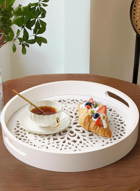 镂空家居茶托木质防水收纳北欧