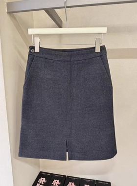 8090服饰B25950韩版宽松休闲羊毛呢保暖高腰显瘦半身裙女冬中长裙