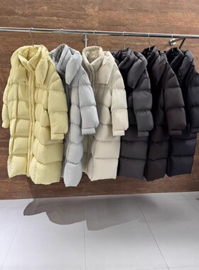 YUEYUE韩版宽松休闲加厚保暖连帽羽绒服女冬小众白鸭绒长外套7572