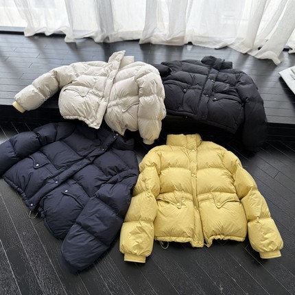 MISS LIER 韩版宽松休闲加厚保暖立领羽绒服女冬白鸭绒短外套1683