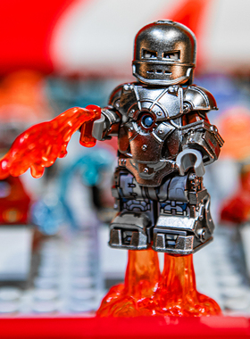 钢铁侠Mark1定制第三方小人仔托尼复仇者联盟5拼装玩具中国产积木