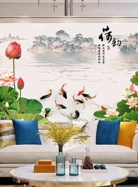 客厅小清新可定制背景墙寓意好