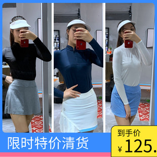 冰丝速干网球服运动 T恤防晒衫 立领golf球衣服长袖 春夏高尔夫女装