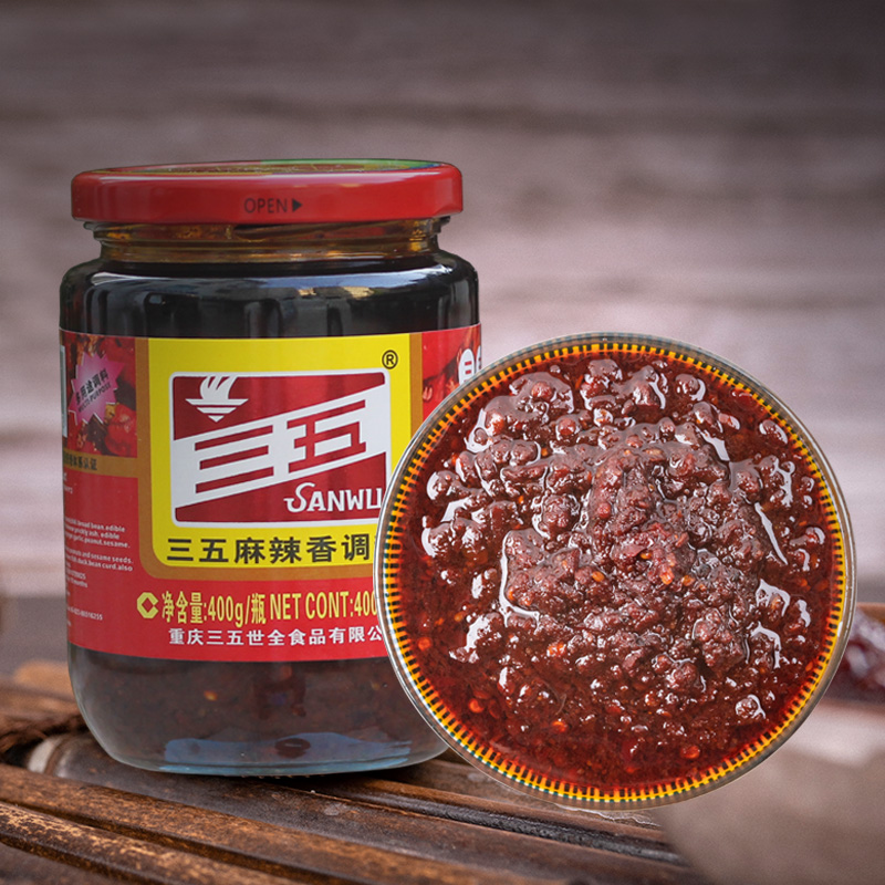 三五重庆麻辣香调料400g玻璃瓶