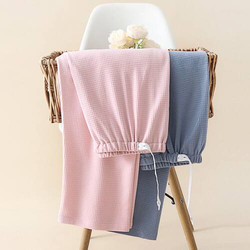 孕妇春秋可调不勒肚华夫格睡裤