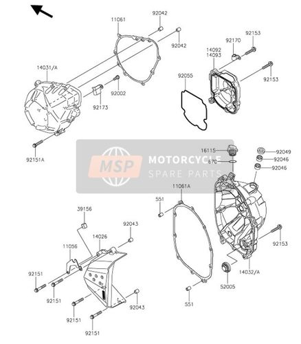 全新原装z800发动机离合边盖垫片