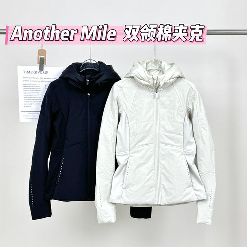 中长款连帽运动棉服女Another Mile防泼水收腰显瘦保暖长袖外套