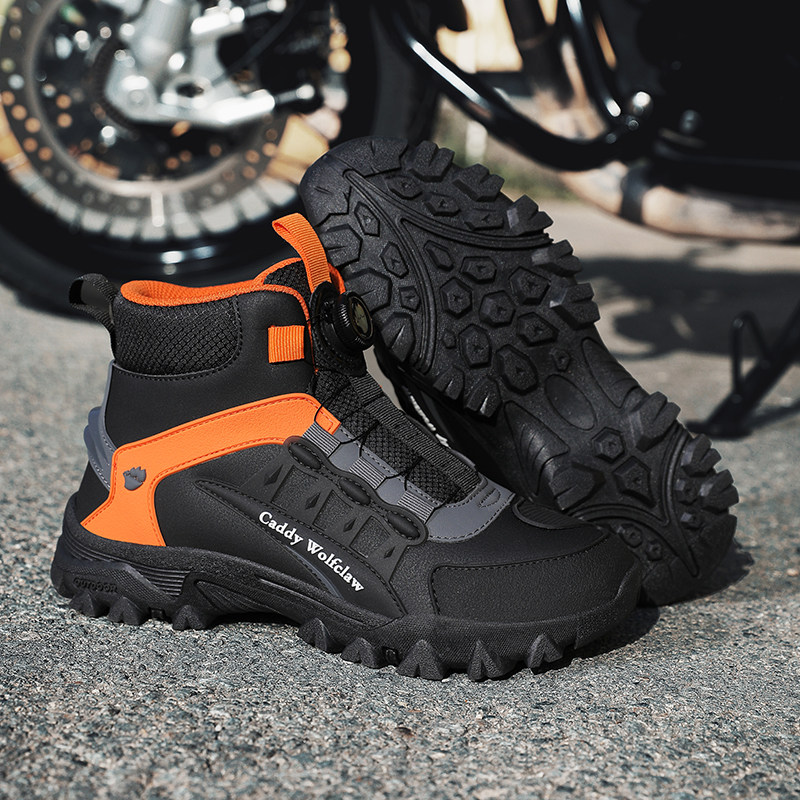 摩托车骑行鞋男士公路休闲机车靴防摔防水赛车鞋长途摩旅骑士装备