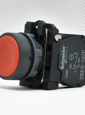 原装正品 施耐德 红色平头按钮ZBEE-102C  一常闭