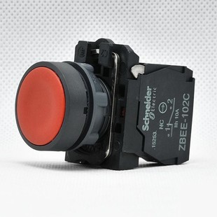 原装正品 施耐德 红色平头按钮 ZBEE-102C  一常闭