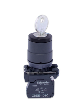 原装 正品 施耐德按钮开关塑料二挡钥匙按钮  ZBEE101C+ZBEE102C