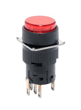 施耐德带灯按钮XB6EAW4B1F 红色 16mm 自复位 1NO/NC DC24V 现货