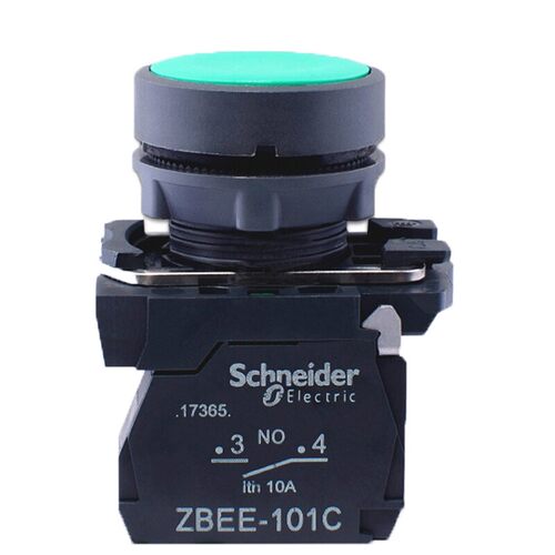 施耐德按钮开关 22mm ZBEE-101C 绿色 自复位 1常开