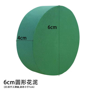 孔雀羽毛专用插花泥圆形花瓶内增高填充DIY手工固定展开造型