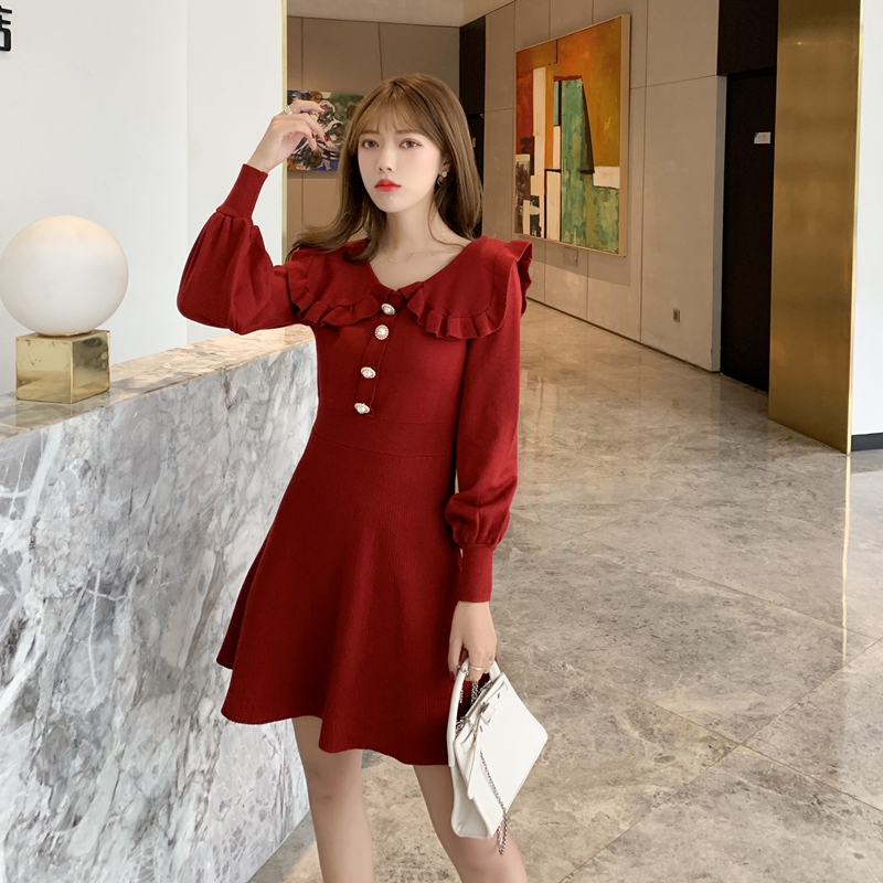小个子敬酒服红色连衣裙结婚年会订婚礼服红色过年衣服新年战袍女