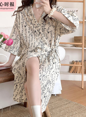 甜心时报女牛奶丝家居服睡袍