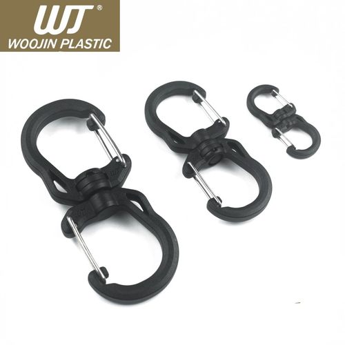 WOOJIN扣具 双头旋转挂钩 Double Carabiner Hook 钥匙扣 DIY配件