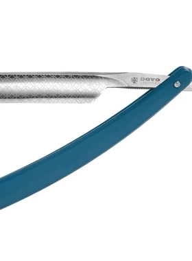 德国Dovo 德国手工剃须刀 剃刀 锋利无比 银钢 蓝色丙烯酸手柄