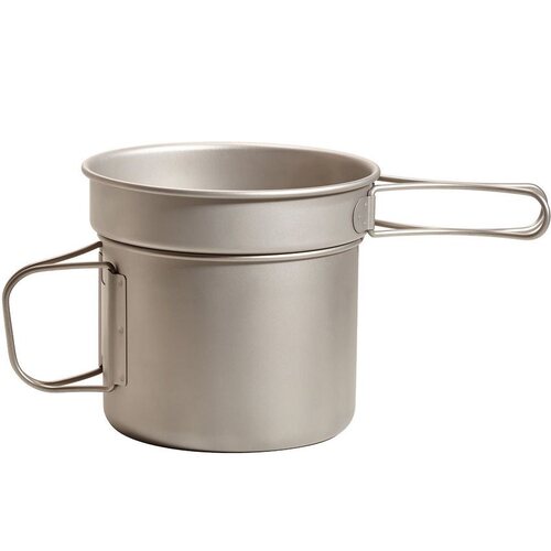 美国Vargo 900ml+400ml 纯钛双锅超轻187g 折叠手柄 户外露营炊具