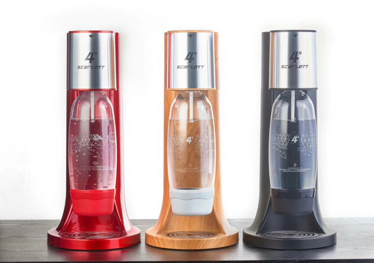 4度木纹斯嘉丽苏打水机器汽水机碳酸水机自制气泡水机商用饮料机