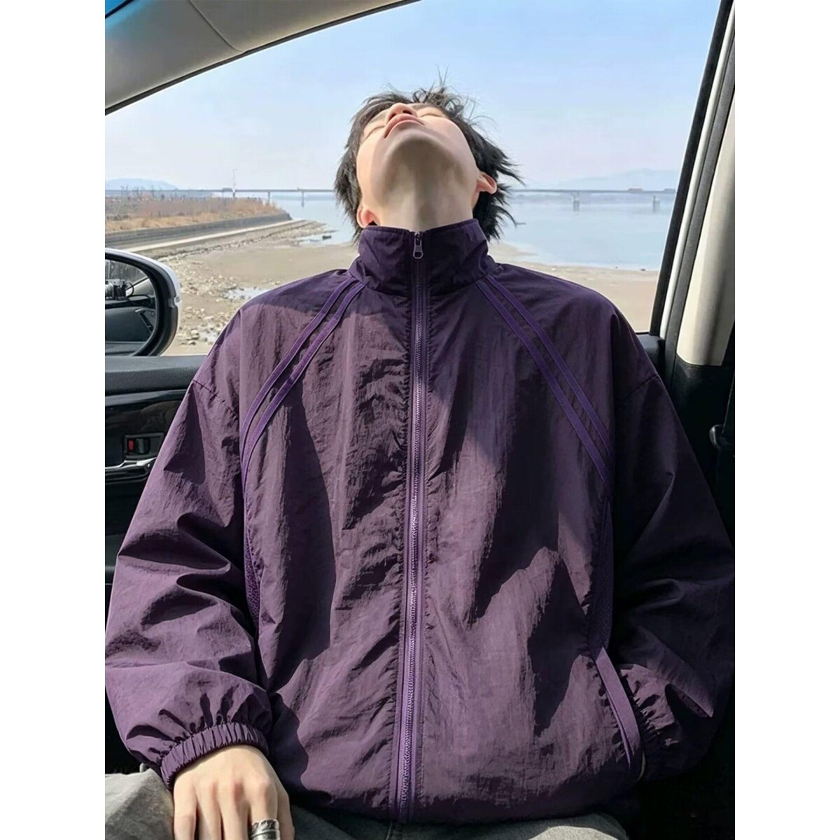 XQPrism2025新款冬季90白鹅绒羽绒服男保暖三防立领过冬夹克外套