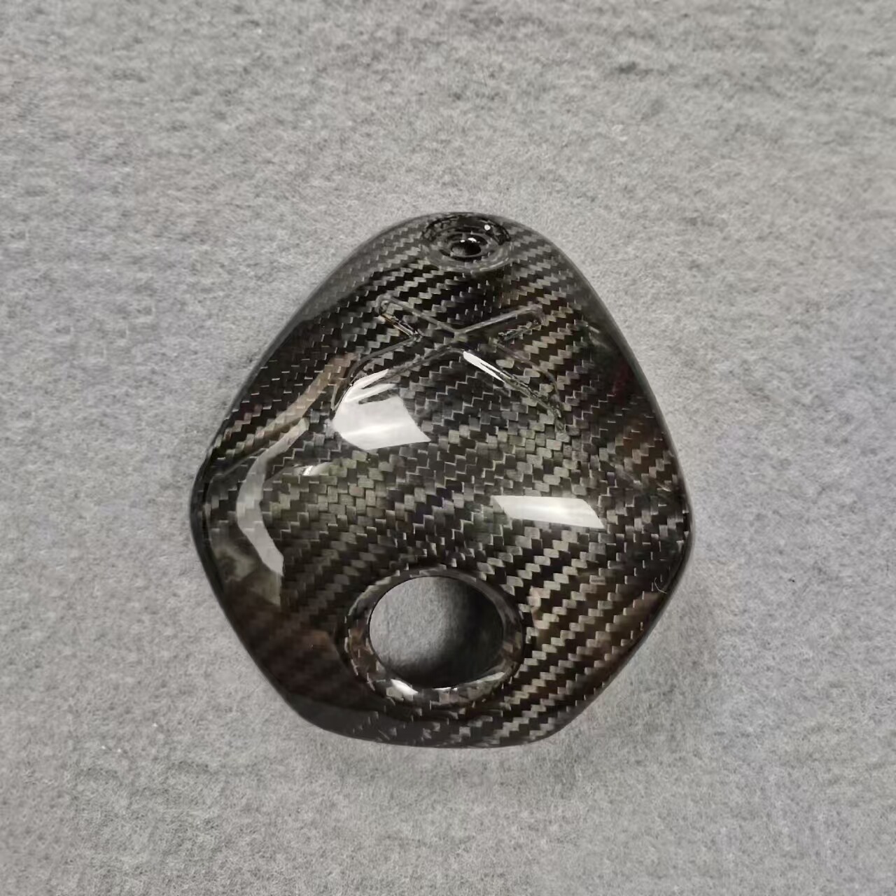 适用雅马哈XMAX300碳纤维车把中罩 龙头中间护罩摩托车改装替换件