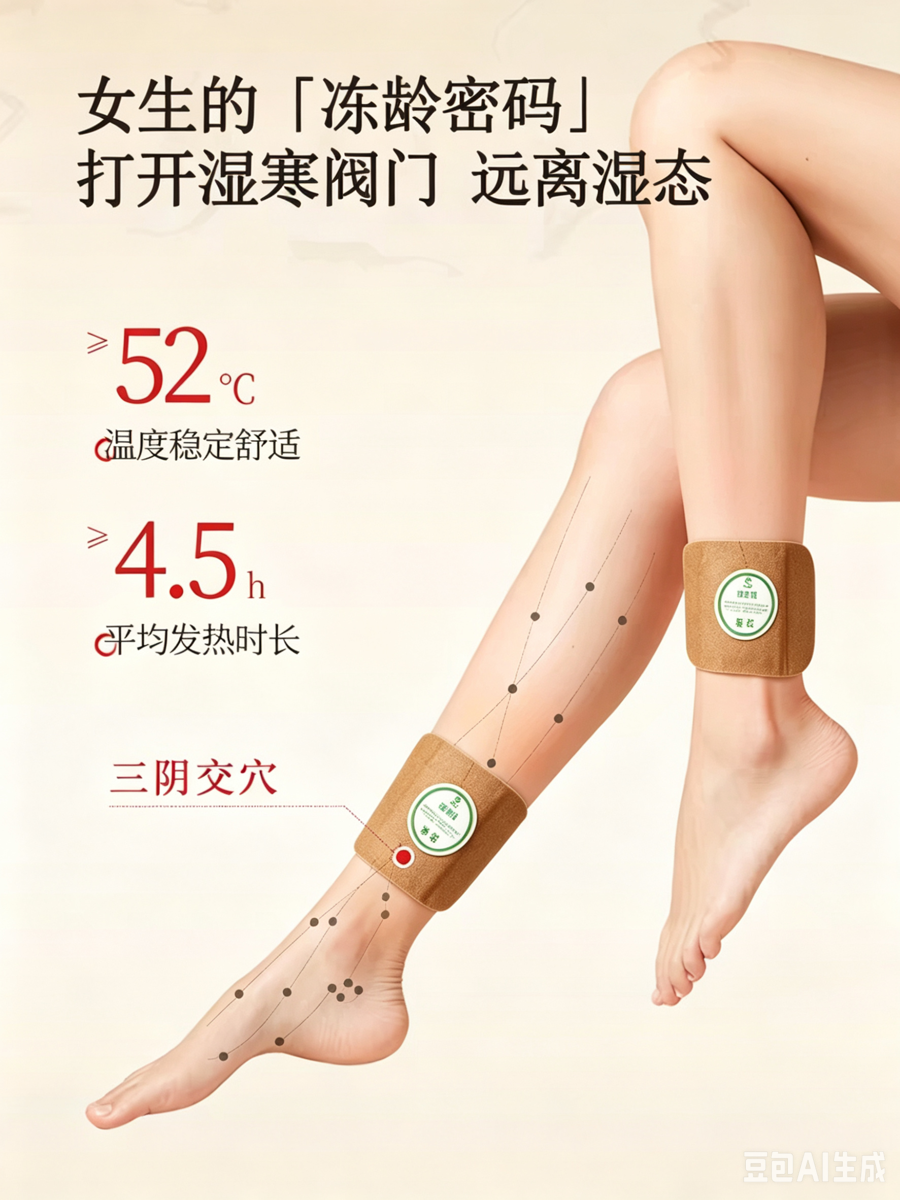三阴交艾灸贴穴位贴暖宫贴排寒湿温阳贴暖脚贴足三里贴宫寒贴