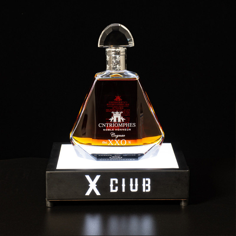 LED发光黑桃A酒座不锈钢香槟酒托酒吧K夜店洋酒展示架酒具
