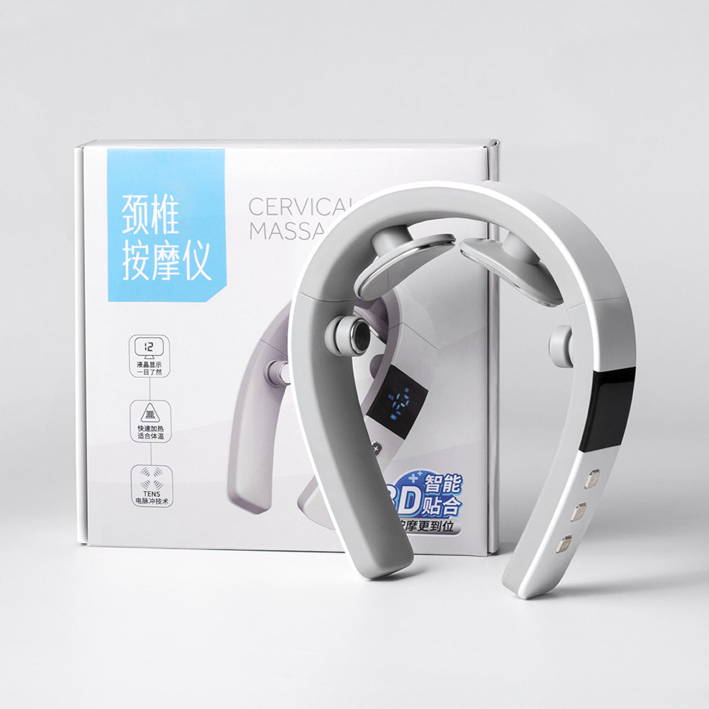 颈椎按摩仪 ems按摩器家用智能脉冲护颈仪加热针灸式肩颈按摩
