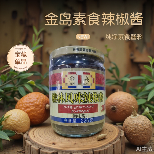 金岛桂林风味辣椒酱纯素调味酱料