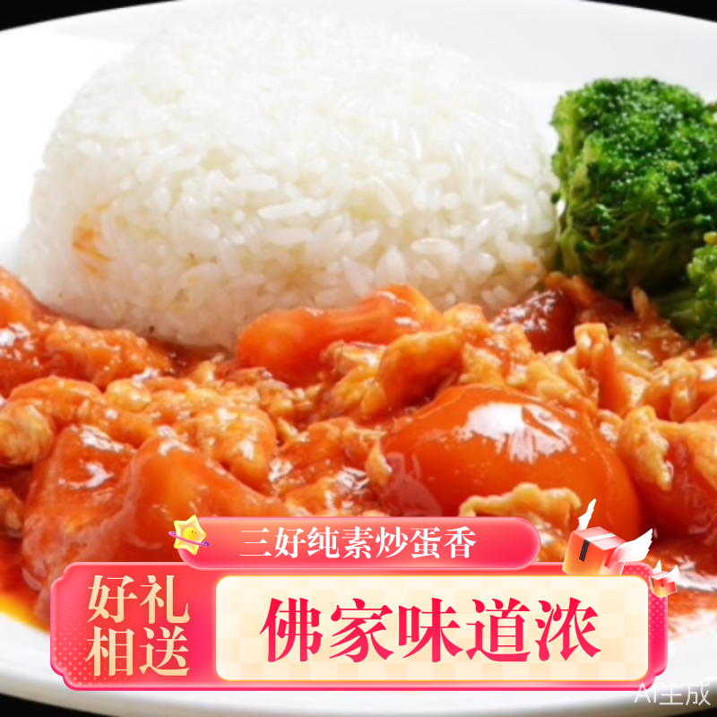 三好食品纯素炒蛋大豆蛋白健康纯素食品斋菜寺庙佛家素煎炒焖煮炖