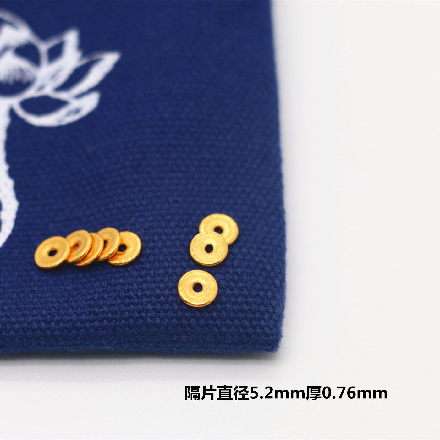 999足金24k黄金薄片隔片文玩配件配饰散珠古法念珠佛珠手链手串