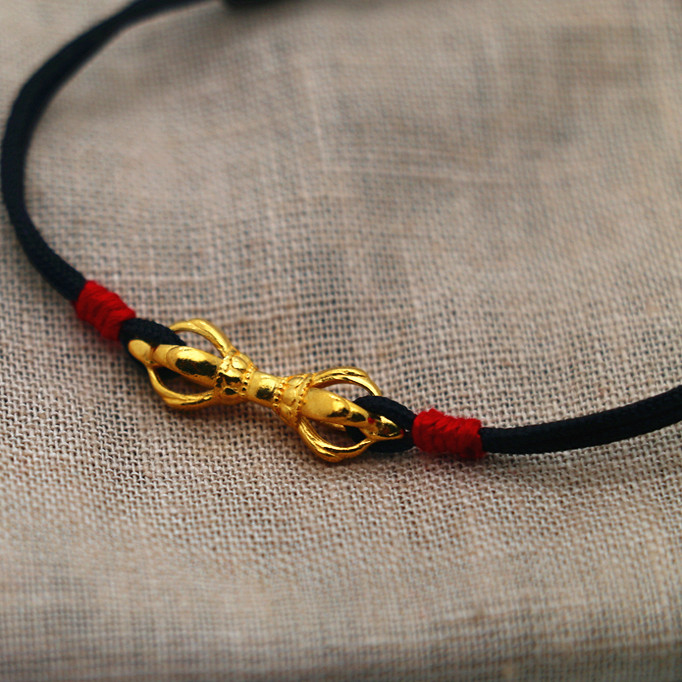 999纯金古法黄金24k纯黄金杵背云佛珠配件配饰DIY锁骨链项链现货