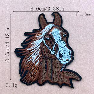 精美绣花马图案刺绣布贴补丁贴衣服diy百搭时尚装饰贴熨烫手缝